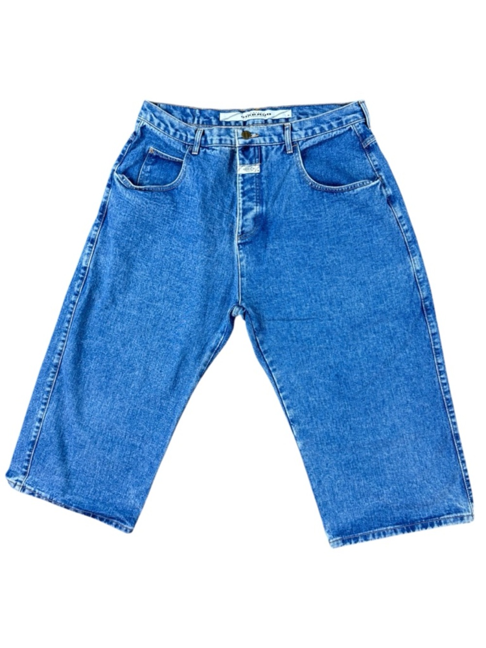 Vintage 90s men’s Girbaud Martha Francois long denim shorts size 32